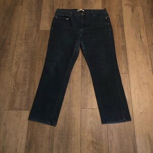 Levi 505 womens jeans 16 straight leg blue medium wash medium rise 36 waist